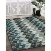 Contemporary Gunmetal Gray Modern Rug, con1178