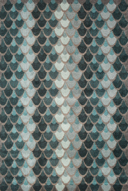 Machine Washable Contemporary Gunmetal Gray Rug, wshcon1178