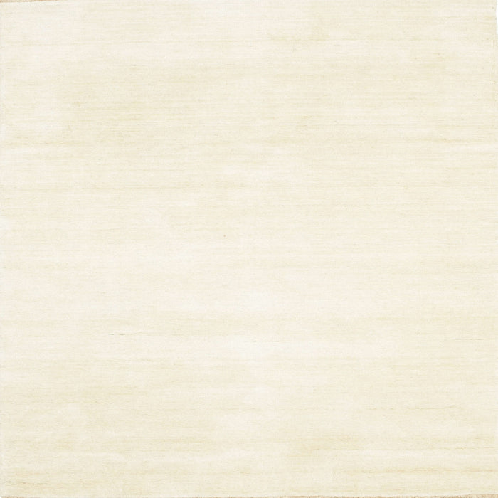 Square Contemporary Blanched Almond Beige Solid Rug, con117