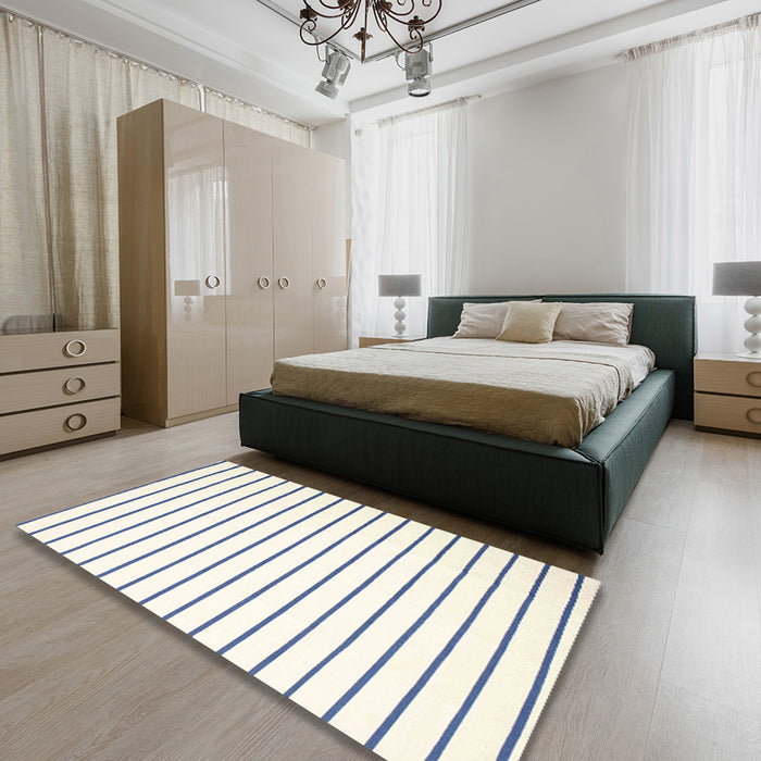 Machine Washable Contemporary Yellow Beige Rug in a Bedroom, wshcon1180