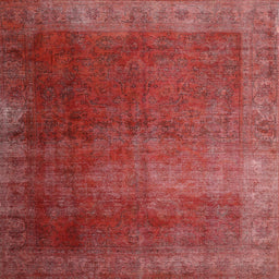 Square Contemporary Red Persian Rug, con1183