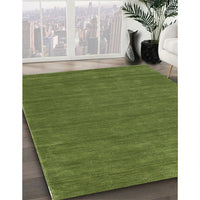 Contemporary Seaweed Green Modern Rug, con118