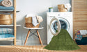 Machine Washable Contemporary Seaweed Green Rug in a Washing Machine, wshcon118