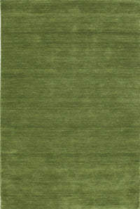 Machine Washable Contemporary Seaweed Green Rug, wshcon118