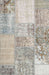 Contemporary Pale Silver Gray Patchwork Rug, con1190