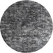 Square Machine Washable Contemporary Gunmetal Gray Rug, wshcon1192