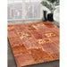 Machine Washable Contemporary Fire Red Rug in a Family Room, wshcon1193