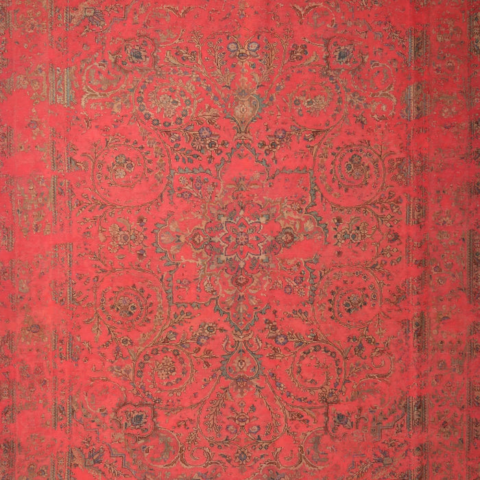 Machine Washable Contemporary Red Rug, wshcon1195