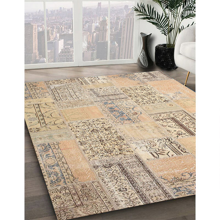 Machine Washable Contemporary Camel Brown Rug in a Family Room, wshcon1196