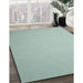 Machine Washable Contemporary Blue Green Rug in a Family Room, wshcon1197