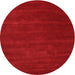 Square Machine Washable Contemporary Red Rug, wshcon119