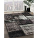 Machine Washable Contemporary Charcoal Black Rug in a Family Room, wshcon1203