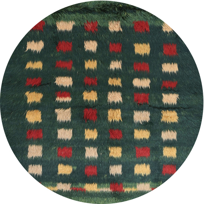 Sideview of Contemporary Dark Olive Green Modern Rug, con1205