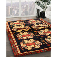 Contemporary Deep Red Modern Rug, con1207