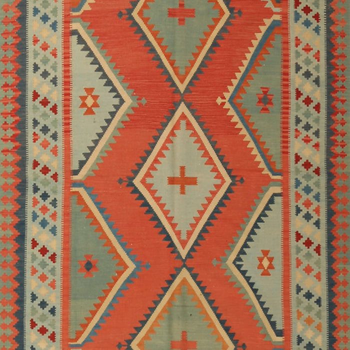 Contemporary Copper Green Oriental Rug, con1208