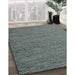 Contemporary Dark Gray Modern Rug in Family Room, con1209