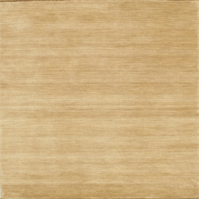 Square Contemporary Yellow Solid Rug, con120