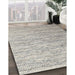 Contemporary Sage Green Modern Rug in Family Room, con1210