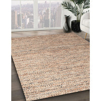 Contemporary Orange Salmon Pink Modern Rug, con1211