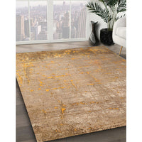 Contemporary Sand Brown Modern Rug, con1213