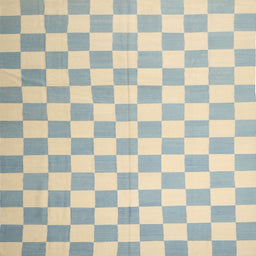 Square Contemporary Dark Gray Checkered Rug, con1214