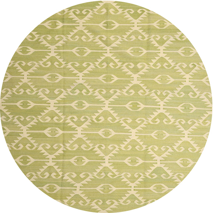Sideview of Contemporary Mustard Yellow Modern Rug, con1215