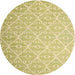 Sideview of Contemporary Mustard Yellow Modern Rug, con1215