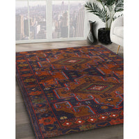 Contemporary Reddish Brown Modern Rug, con1216