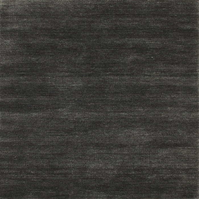 Square Contemporary Charcoal Black Modern Rug, con121