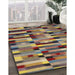 Machine Washable Contemporary Sepia Brown Rug in a Family Room, wshcon1220