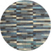 Sideview of Contemporary Gray Modern Rug, con1221