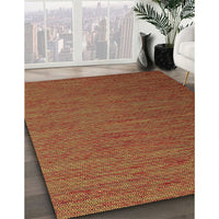 Contemporary Saffron Red Modern Rug, con1222