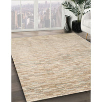 Contemporary Deep Peach Orange Modern Rug, con1227