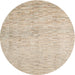 Sideview of Contemporary Deep Peach Orange Modern Rug, con1227