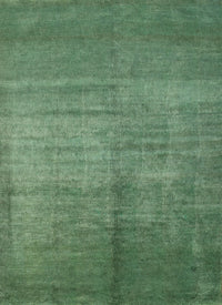 Machine Washable Contemporary Green Rug, wshcon1228