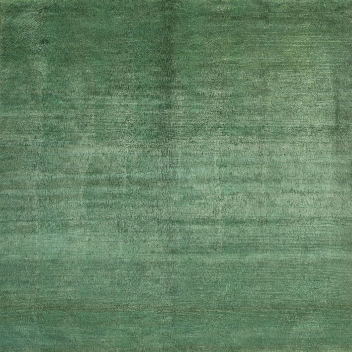 Sideview of Machine Washable Contemporary Green Rug, wshcon1228