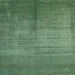 Sideview of Machine Washable Contemporary Green Rug, wshcon1228