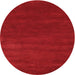 Sideview of Contemporary Red Modern Rug, con122