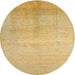 Sideview of Contemporary Yellow Modern Rug, con1230