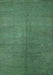 Contemporary Forest Green Modern Rug, con1231