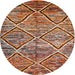 Square Machine Washable Contemporary Light Copper Gold Rug, wshcon1232