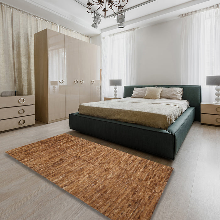 Machine Washable Contemporary Mahogany Brown Rug in a Bedroom, wshcon1233