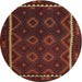 Sideview of Contemporary Dark Brown Oriental Rug, con1234