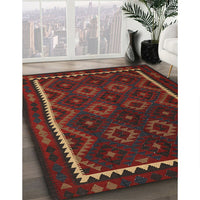 Contemporary Dark Brown Oriental Rug, con1234