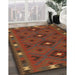 Machine Washable Contemporary Saddle Brown Rug in a Family Room, wshcon1235