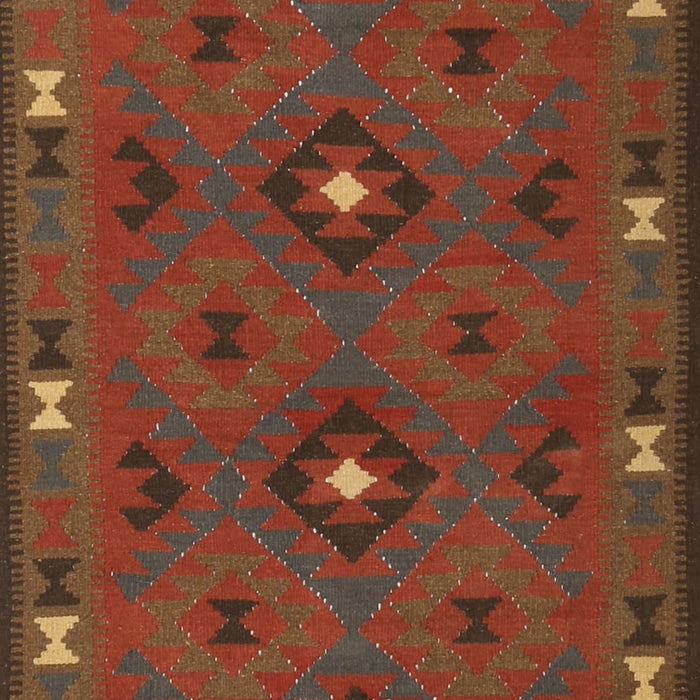 Contemporary Saddle Brown Southwestern Rug, con1235