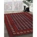 Contemporary Reddish Brown Modern Rug in Family Room, con1236