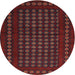 Sideview of Contemporary Reddish Brown Modern Rug, con1236