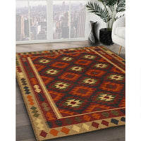 Contemporary Saddle Brown Oriental Rug, con1237