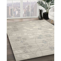 Contemporary Sage Green Modern Rug, con1238